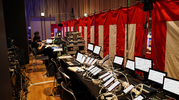 会場のインターネット回線の様子