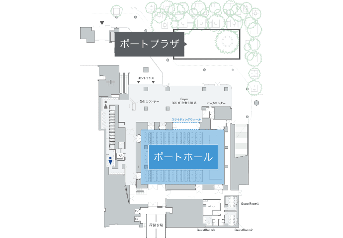 会場の位置情報の図